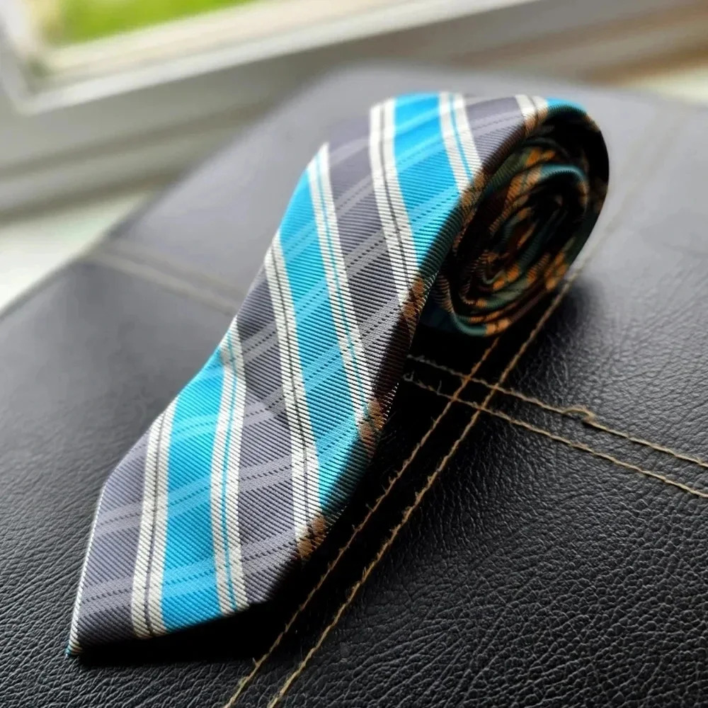 Blue Plaid Dockers Mens Tie